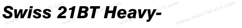 Swiss 21BT Heavy字体转换
